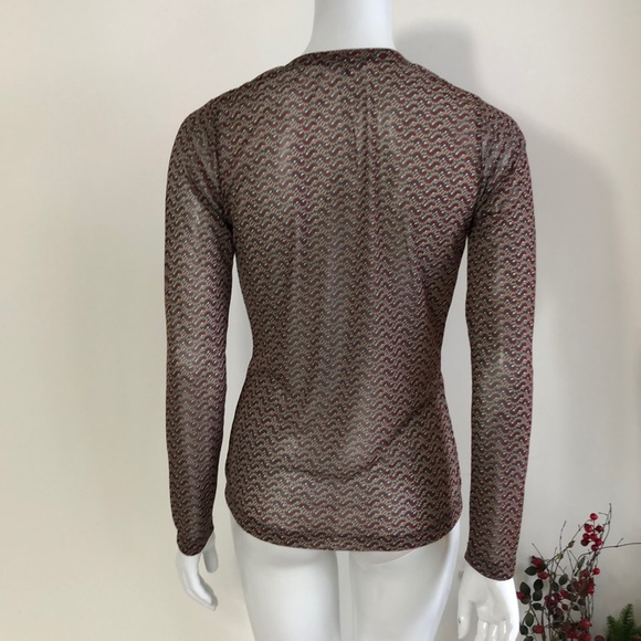 Sandwich V-Neck Pullover XS - Multi-Color Faux Wrap - Picture 8 of 8